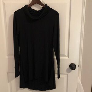 CUDDLE DUDS Long sleeve Cowl tunic thumb holes black new w package M medium